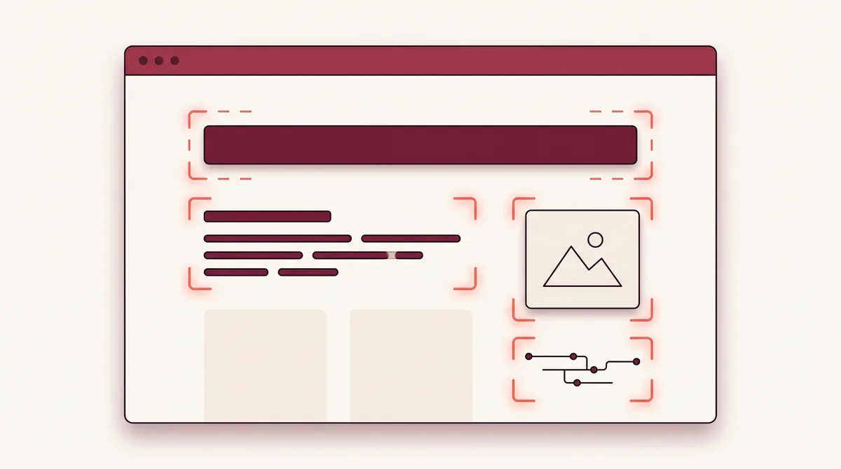Anatomia unei pagini optimizate SEO, cu titlu, structură, imagini și linkuri interne evidențiate